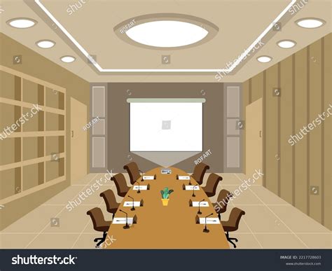 Meeting Room Vector Realistic Modern Landscape Stock Vector (Royalty ...