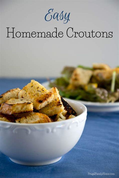 Easy Homemade Salad Croutons | Frugal Family Home