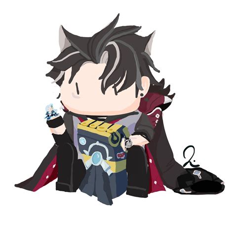 smol Wriothesley decorating his gauntlet by Me : r/GenshinGays