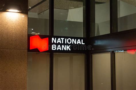 National bank Canada sign editorial photo. Image of banque - 299874781