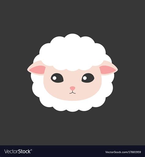 Sheep face icon Royalty Free Vector Image - VectorStock