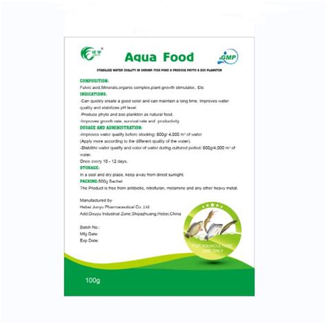 Wholesale Aqua Food Manufacturer and Supplier | Junyu Pharm