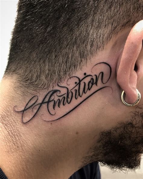 Name Tattooed On Neck