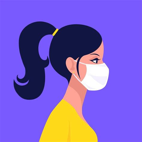 Woman Wearing Disposable Medical Face Mask | Art reference ...