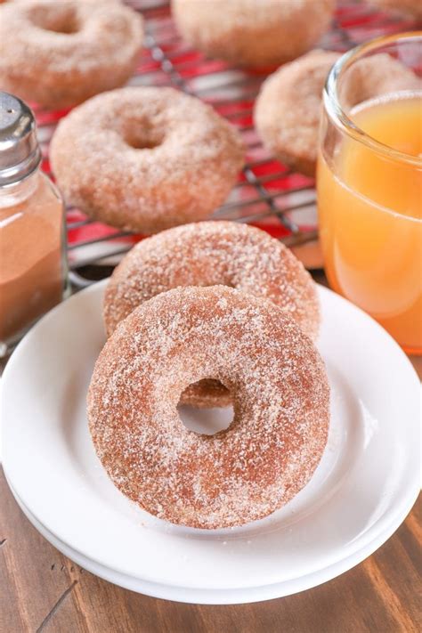 Baked Apple Cider Donuts with Cardamom Sugar - A Kitchen Addiction