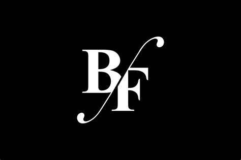 BF Monogram Logo Design By Vectorseller | TheHungryJPEG.com