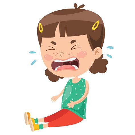 An Upset Little Child Crying 2617518 Vector Art at Vecteezy