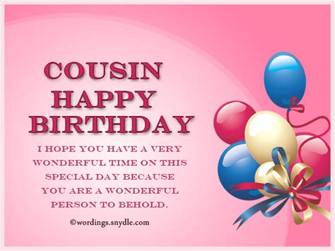 Birthday Wishes For Cousin – Wordings and Messages