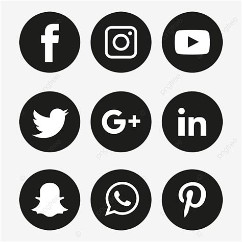 Social Media Logo Vector Art PNG, Social Media Icons Set Logo Vector ...