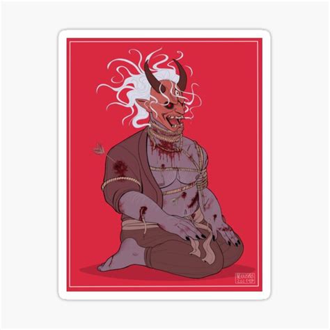 "The Oni" Sticker for Sale by BlackGarchomp | Redbubble