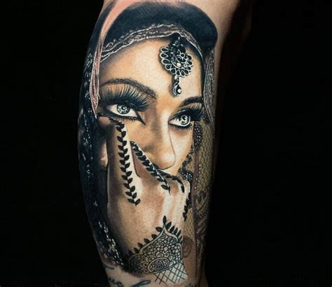 Woman face tattoo by Steve Butcher | Post 29274