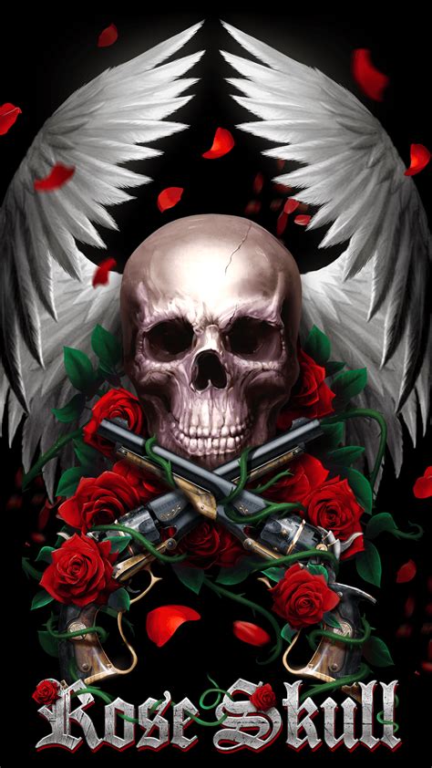 Aggregate more than 87 skull with roses wallpaper best - in.coedo.com.vn