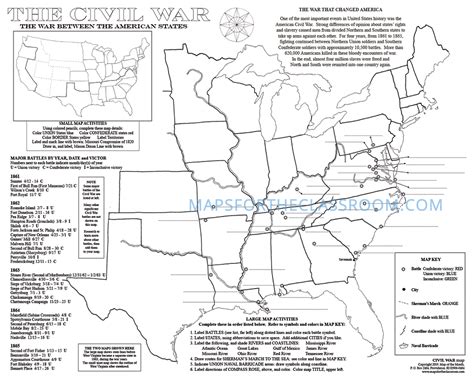 Civil War Map - Maps for the Classroom