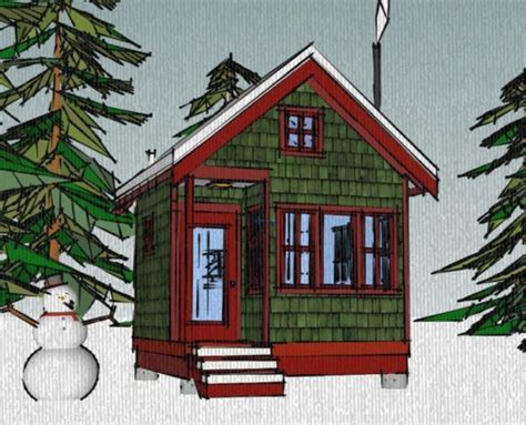 The Borealis Writer's Cabin: 12'x12' Tiny House Plans