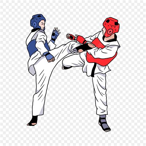 Taekwondo Sparring Clip Art