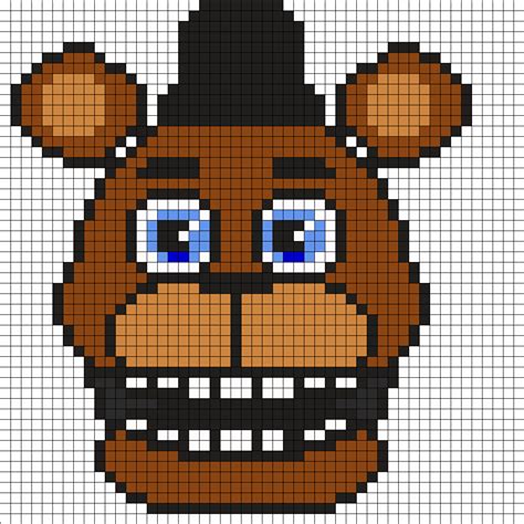 Fnaf Pixel Art Grid Freddy - Goimages Base