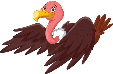 A Cute cartoon vulture flying 12805504 Vector Art at Vecteezy