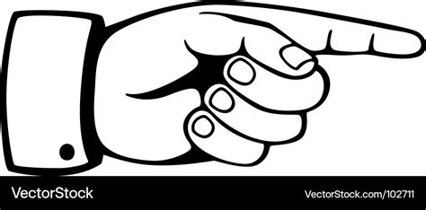 Pointing hand Royalty Free Vector Image - VectorStock