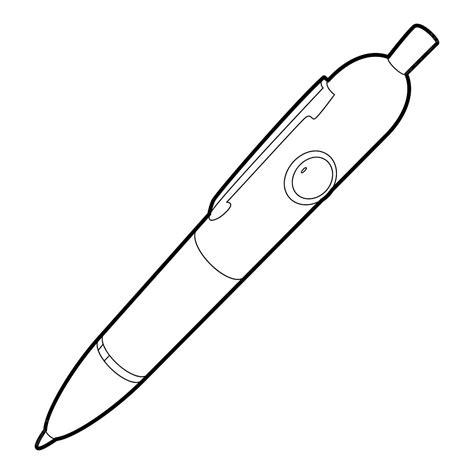 Spy Pen Icon Outline Style, Pen Drawing, Outline Drawing, Pen Sketch ...