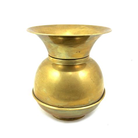 Large 9.5 Vintage Brass Spittoon 8.5 Wide by