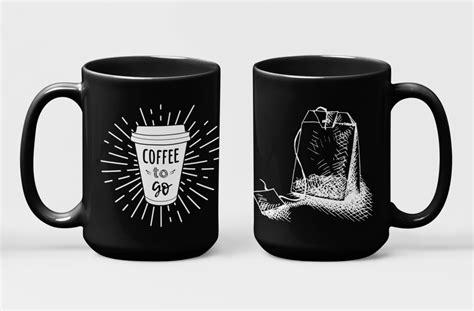 Matte Black Coffee Mug Custom / Personalized Photo Mugs Color Changing ...