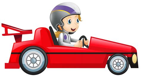 Woman driving in red racing car 419174 Vector Art at Vecteezy