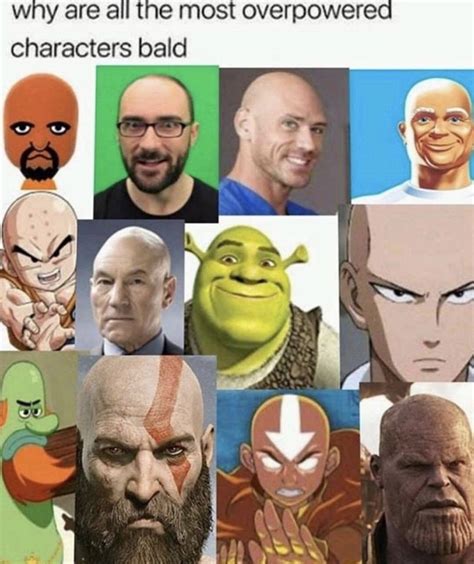 Bald Head Meme Cartoon