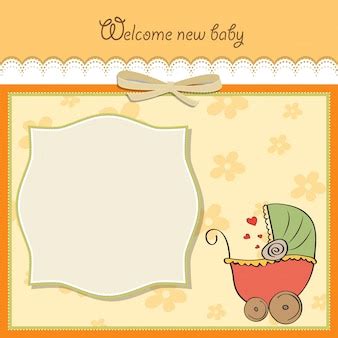 Free Vector | Baby announcement card template