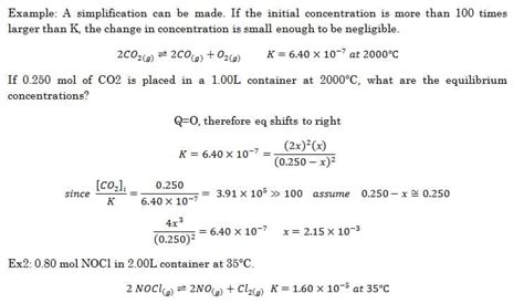 The Reaction Quotient | SchoolWorkHelper