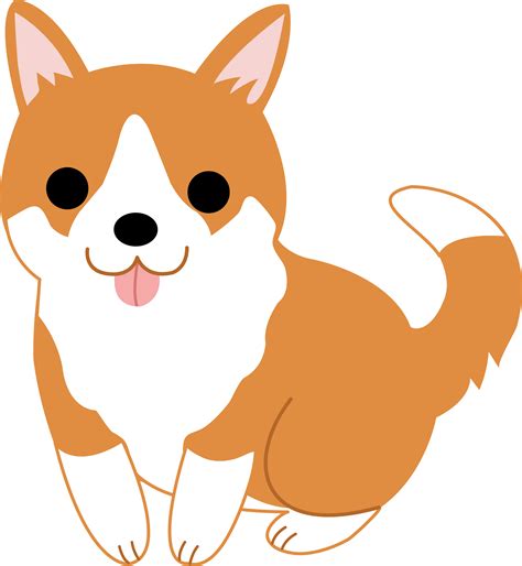 Cute Welsh Corgi Puppy - Free Clip Art