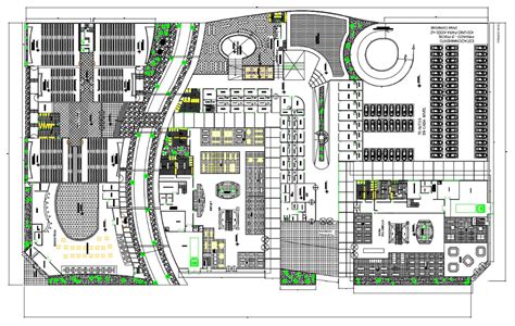 2D DWG Drawing Huge Shopping Mall Plan With Theater AutoCAD File ...