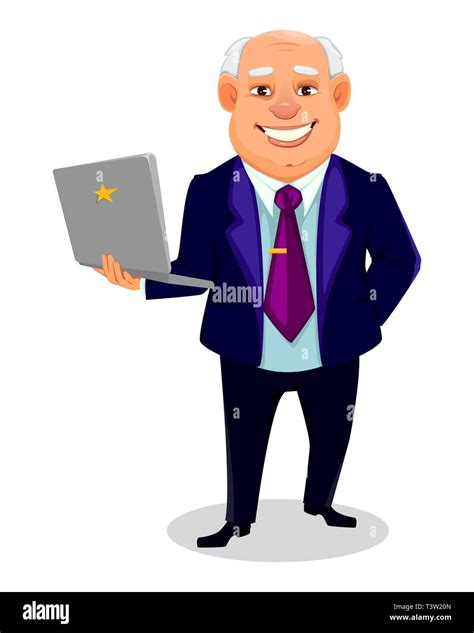 Vector illustration cartoon fat businessman Cut Out Stock Images ...