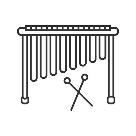 Marimba linear icon. Thin line illustration. Contour symbol. Vector ...