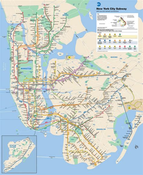 Mta Manhattan subway map - NYC subway map Manhattan (New York - USA)