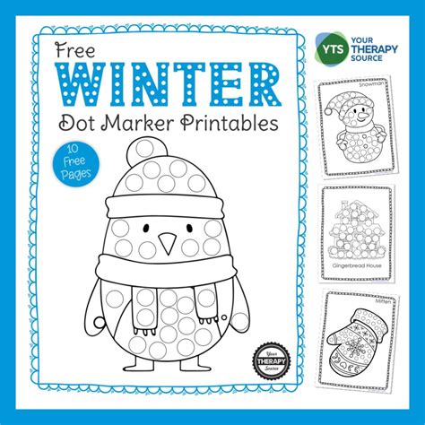 Winter Dot Art - Free Printable Packet - Your Therapy Source