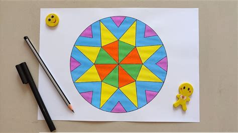 Geometric Patterns Drawing - EASY | Simple Geometric Pattern | How to ...