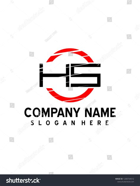 HS Initial logo with circle template vector - Royalty Free Stock Vector ...