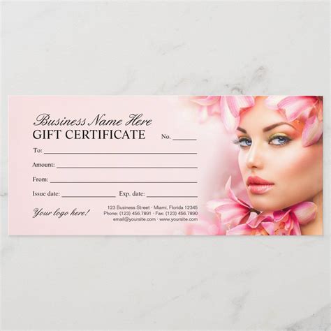 Spa Gift Certificate Template