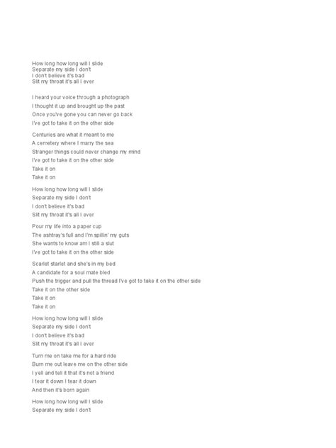 Otherside Lyrics | PDF