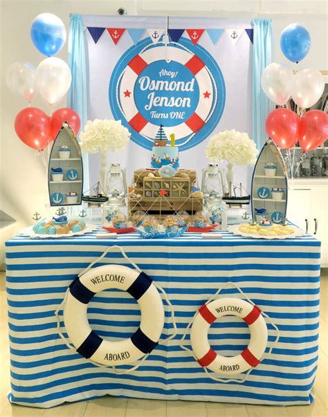 Nautical Theme Birthday Party Ideas | Photo 1 of 13 | Catch My Party