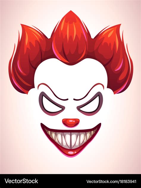 Printable Scary Clown Mask