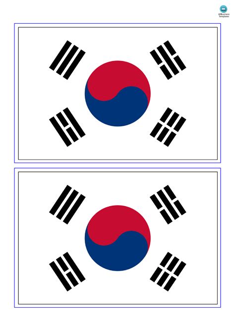 South Korea Flag | Templates at allbusinesstemplates.com