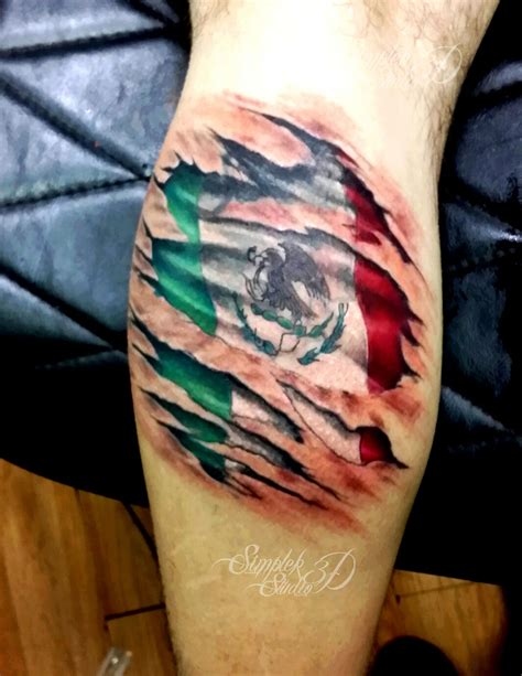 Mexican Flag Tattoo Design