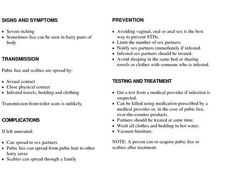 crabs std treatment