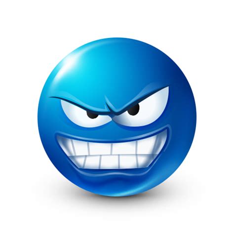 Angry blue smiley Emoji Pictures, Emoji Images, Funny Profile Pictures ...