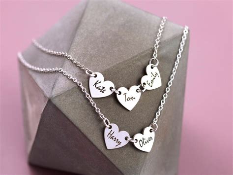 Kids Name Necklace Silver Name Plate Sterling Silver - Etsy