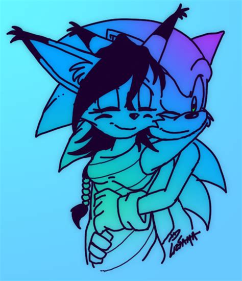 Free Art Friday - Sonic x Nicole by SkyPirateDash on DeviantArt