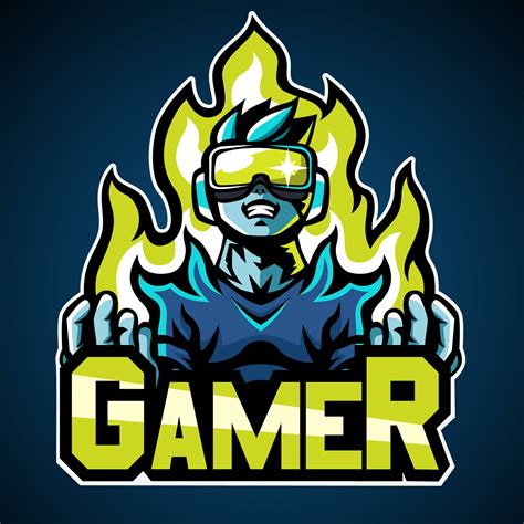 Gamer, Mascot logo, Sticker design 674733 Vector Art at Vecteezy