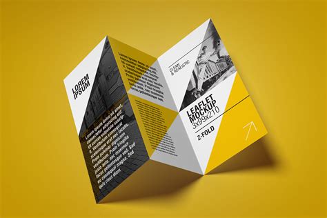 Free Z-Fold Brochure Mockup PSD Set - Good Mockups