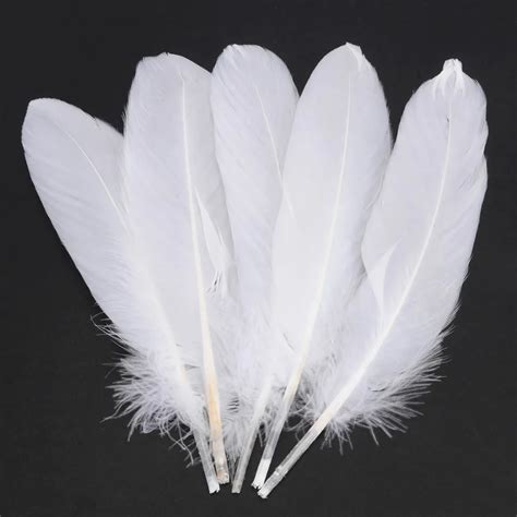 Aliexpress.com : Buy 50pcs White Natural Goose Feathers Beautiful Soft ...